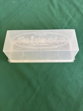 KRAFT VELVEETA CHEESE KEEPER CONTAINER WITH CLEAR LID GREAT CONDITION